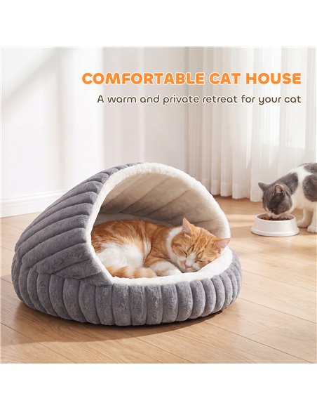 PawHut Cat Bed for Indoor Kittens, Cat Cave House with Non-Slip Bottom and Washable Cushion - pic 213328 | FastDaddyshop