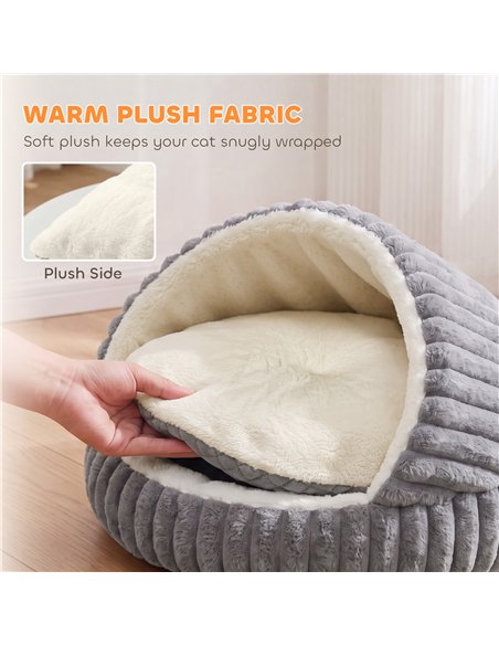 PawHut Cat Bed for Indoor Kittens, Cat Cave House with Non-Slip Bottom and Washable Cushion - pic 213329 | FastDaddyshop