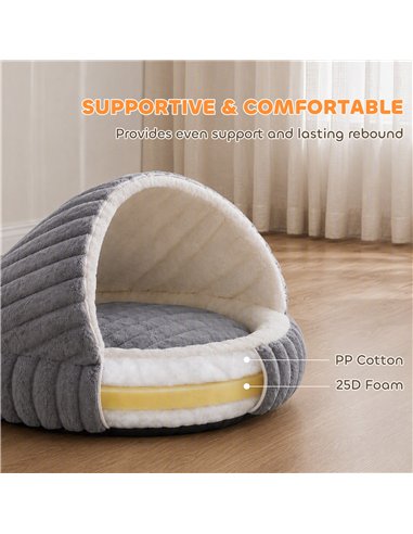 PawHut Cat Bed for Indoor Kittens, Cat Cave House with Non-Slip Bottom and Washable Cushion