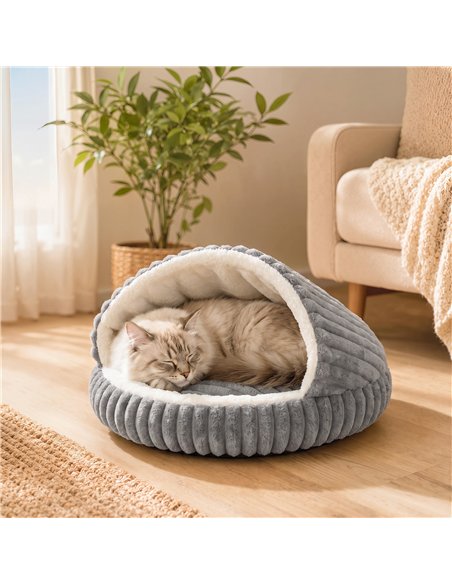 PawHut Cat Bed for Indoor Kittens, Cat Cave House with Non-Slip Bottom and Washable Cushion - pic 213333 | FastDaddyshop