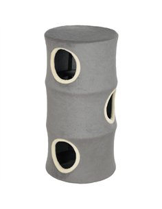 PawHut Cat House for Indoor Kittens, Cat Condo with Removable Washable Cover, Modern Barrel-Shaped Kitty Cave Bed