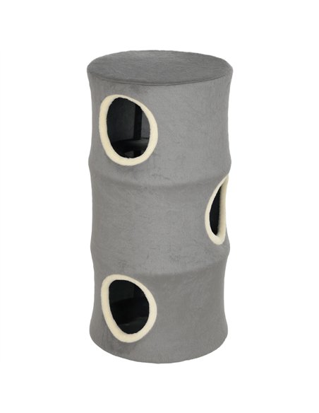 PawHut Cat House for Indoor Kittens, Cat Condo with Removable Washable Cover, Modern Barrel-Shaped Kitty Cave Bed - pic 213343 | FastDaddyshop