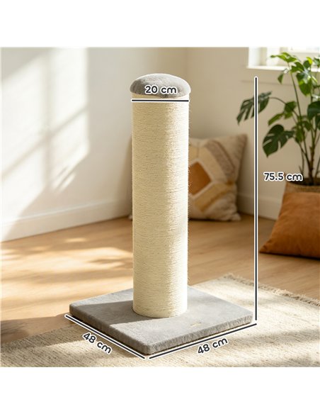 PawHut Cat Scratching Post, 76cm Tall Scratch Post for Indoor Kittens, Cat Scratcher with Stable Base - pic 213462 | FastDaddyshop