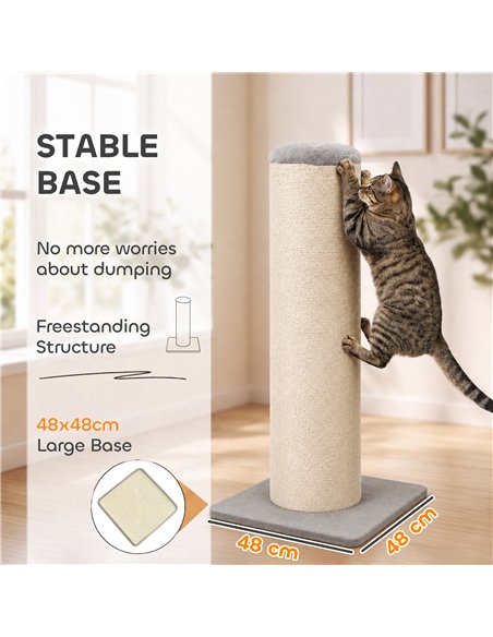 PawHut Cat Scratching Post, 76cm Tall Scratch Post for Indoor Kittens, Cat Scratcher with Stable Base - pic 213465 | FastDaddyshop