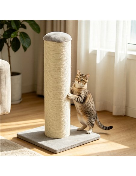 PawHut Cat Scratching Post, 76cm Tall Scratch Post for Indoor Kittens, Cat Scratcher with Stable Base - pic 213468 | FastDaddyshop