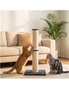 PawHut Cat Scratching Post, 80cm Tall Cat Scratch Post with Sisal Rope, Plush Base, Lightweight Claw Scratcher 2