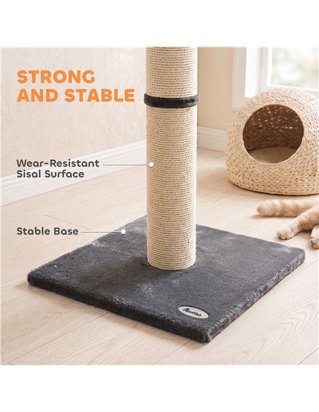 PawHut Cat Scratching Post, 80cm Tall Cat Scratch Post with Sisal Rope, Plush Base, Lightweight Claw Scratcher - pic 213484 | FastDaddyshop