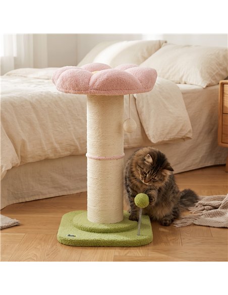 PawHut Cat Tree, Flower Cat Scratching Post with Thick Sisal Post, Dangling & Spring Balls, Bed, Kitty Activity Centre - pic 213494 | FastDaddyshop