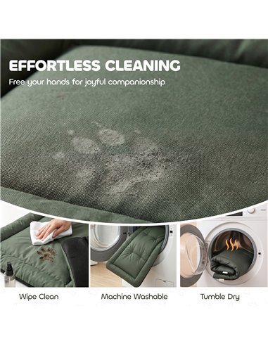 PawHut Waterproof Dog Bed, Foldable Pet Bed with Anti-Slip Bottom, Machine Washable for Large Dogs and Cats, 130 x 85 x 7 cm