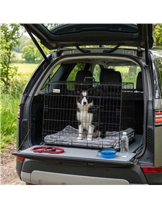 PawHut 35"(90 cm) Car Dog Crate Medium Large Collapsible Slanted Travel Dog Cage with Tray for Car Boot 2