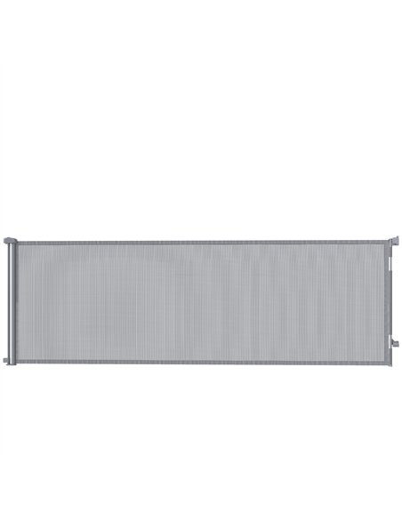 PawHut Retractable Dog Gate, Extends to 300 cm Wide & 104 cm Tall, Mesh Pet Gate Single Hand Operation, for Stairs Doorways - pic 213586 | FastDaddyshop