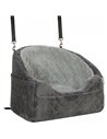 PawHut Dog Car Seat, Detachable Washable Dog Booster Seat with Thick Cushion, Seat Belt, Pockets for Small Under 10kg, Grey