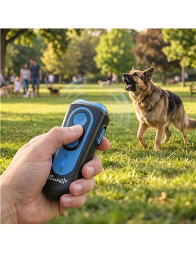 PawHut Anti Barking Device for Dogs, Ultrasonic Stop Dog Barking Device with 5 Modes & Vibration, LED Flashlight