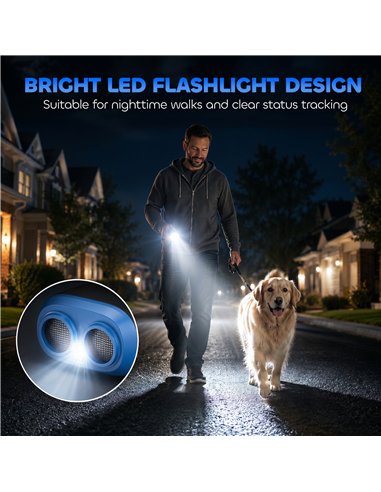 PawHut Anti Barking Device for Dogs, Ultrasonic Stop Dog Barking Device with 5 Modes & Vibration, LED Flashlight