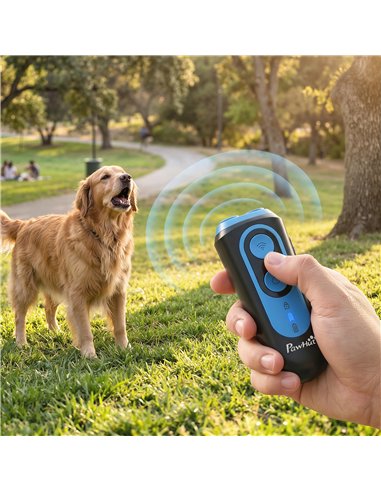 PawHut Anti Barking Device for Dogs, Ultrasonic Stop Dog Barking Device with 5 Modes & Vibration, LED Flashlight