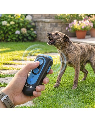 PawHut Anti Barking Device for Dogs, Ultrasonic Stop Dog Barking Device with 5 Modes & Vibration, LED Flashlight