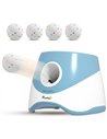 PawHut Automatic Dog Ball Launcher with 5 ETPU Balls 5.8 cm, 3 Distance Settings 6/10/14 m, Blue