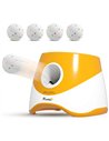 PawHut Automatic Dog Ball Launcher with 5 ETPU Balls 5.8 cm, 3 Distance Settings 6/10/14 m, Orange