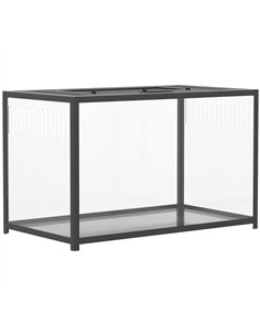 PawHut Hamster Cage, Chewproof Metal Rat Cage with Deep Base, Openable Top for Syrian Dwarf Hamster, Gerbil, 80 x 45 x 50.5 cm