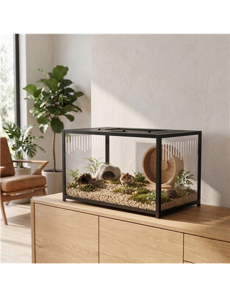 PawHut Hamster Cage, Chewproof Metal Rat Cage with Deep Base, Openable Top for Syrian Dwarf Hamster, Gerbil, 80 x 45 x 50.5 cm - pic 213729 | FastDaddyshop