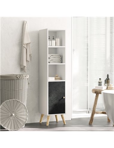 Kleankin Bathroom Storage Cabinet, Floor Standing Tallboy Unit, White