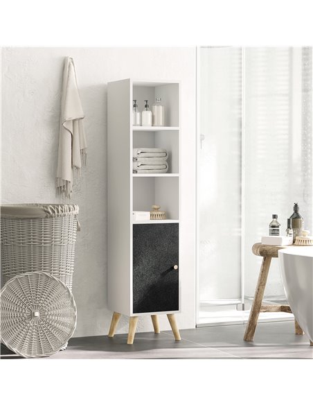 Kleankin Bathroom Storage Cabinet, Floor Standing Tallboy Unit, White - pic 21373 | FastDaddyshop