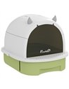PawHut Enclosed Cat Litter Box w/ Pull-Out Drawer, Scoop, Deodorising Bags for Odour Control, Privacy, Portable, Easy to Clean