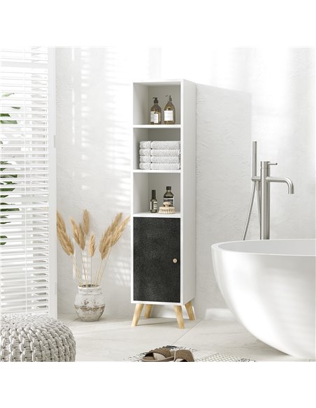 Kleankin Bathroom Storage Cabinet, Floor Standing Tallboy Unit, White - pic 21375 | FastDaddyshop