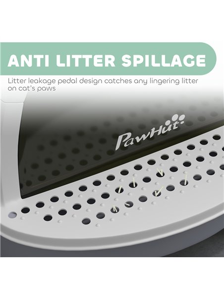 PawHut Enclosed Cat Litter Box w/ Pull-Out Drawer, Scoop, Deodorising Bags for Odour Control, Privacy, Portable, Easy to Clean - pic 213762 | FastDaddyshop