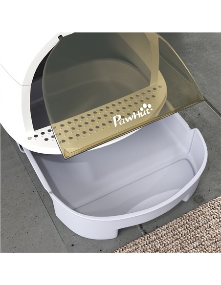 PawHut Enclosed Cat Litter Box w/ Pull-Out Drawer, Scoop, Deodorising Bags for Odour Control, Privacy, Portable, Easy to Clean - pic 213764 | FastDaddyshop