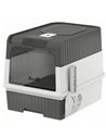 PawHut Enclosed Cat Litter Box with Lid, Pull-Out Drawer Tray, Scoop, 2 Deodorisation Bags, Front Entry & Top Exit, Grey