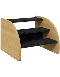 PawHut Dog Steps for Sofa and Bed, 3-Step Dog Stairs, Pet Stairs with Side Panels, Non-Slip Feet for Small Puppies
