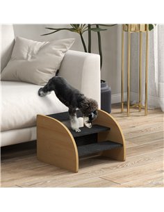 PawHut Dog Steps for Sofa and Bed, 3-Step Dog Stairs, Pet Stairs with Side Panels, Non-Slip Feet for Small Puppies 2