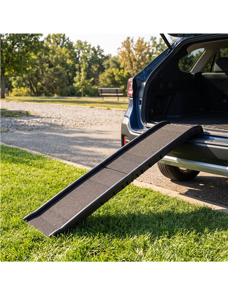 PawHut Foldable Dog Ramp with Frosted Anti-slip Surface, Portable & Lightweight, for Cars, Home, 155 x 38.5 x 15.5 cm - pic 213827 | FastDaddyshop