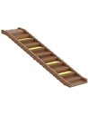PawHut Dog Car Ramp with Anti-Slip Steps, 10-Steps Pet Stairs for Pets to Access Cars and High Beds, Brown