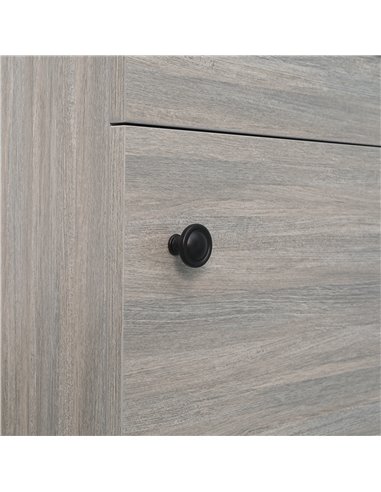 Kleankin Bathroom Vanity Unit with Basin, Wall Mounted Bathroom Wash Stand with Sink, Tap Hole and Storage Cabinet, Grey