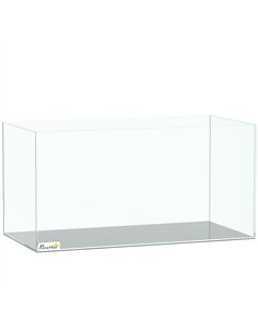 PawHut Fish Tank Bare Glass for DIY Glass Aquarium with Protective Base Mat 51L Transparent for Fish Shrimps
