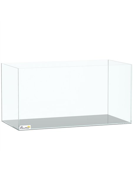 PawHut Fish Tank Bare Glass for DIY Glass Aquarium with Protective Base Mat 51L Transparent for Fish Shrimps - pic 213883 | FastDaddyshop