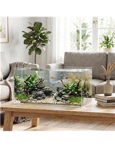 PawHut Fish Tank Bare Glass for DIY Glass Aquarium with Protective Base Mat 51L Transparent for Fish Shrimps 2