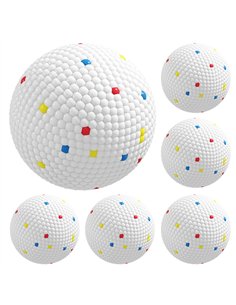 PawHut 6 Pack Dog Balls Toys Fits Aggressive Chewers, Indestructible Teething and Water ETPU Balls for Throw and Fetch