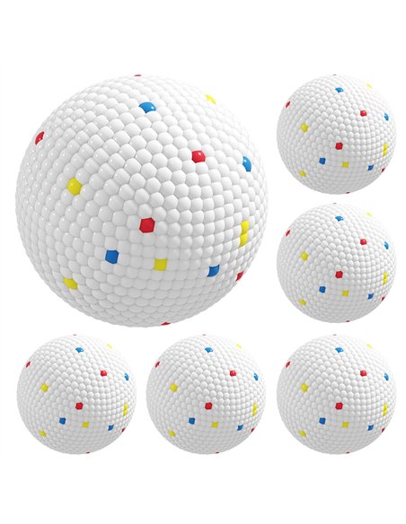 PawHut 6 Pack Dog Balls Toys Fits Aggressive Chewers, Indestructible Teething and Water ETPU Balls for Throw and Fetch - pic 213955 | FastDaddyshop