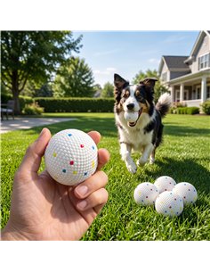 PawHut 6 Pack Dog Balls Toys Fits Aggressive Chewers, Indestructible Teething and Water ETPU Balls for Throw and Fetch 2