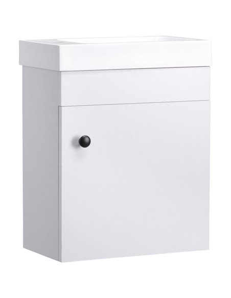 Kleankin Bathroom Vanity Unit with Sink, Tap Hole and Storage Cabinet, White - pic 21399 | FastDaddyshop