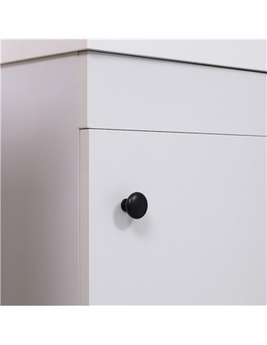 Kleankin Bathroom Vanity Unit with Basin, Wall Mounted Bathroom Wash Stand with Sink, Tap Hole and Storage Cabinet, White