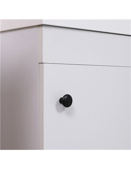 Kleankin Bathroom Vanity Unit with Basin, Wall Mounted Bathroom Wash Stand with Sink, Tap Hole and Storage Cabinet, White - pic 21407 | FastDaddyshop
