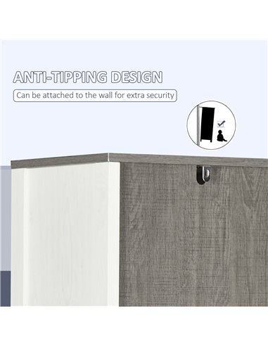 Kleankin Tall Bathroom Storage Cabinet, Freestanding Tower Cabinet with 3 Open Shelves and Adjustable Shelf, Antique White