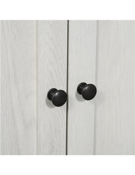 Kleankin Bathroom Floor Cabinet, Freestanding Storage Cupboard with Drawer, Double Door Cabinet and Adjustable Shelf, White - pic 21424 | FastDaddyshop