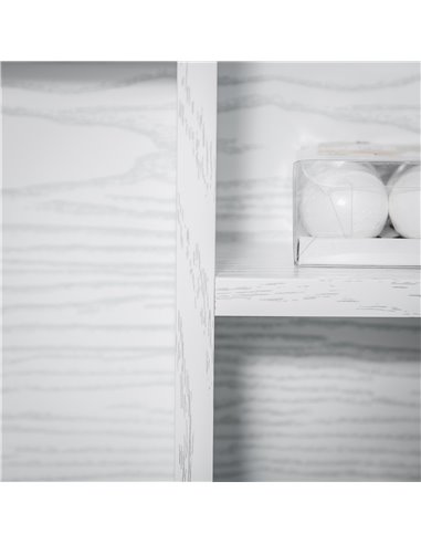 Kleankin Bathroom Cabinet Wall Mounted, Aluminium Storage Organiser with Single Mirrored Door and 3-tier Shelves, White