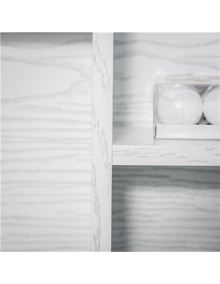 Kleankin Bathroom Cabinet Wall Mounted, Aluminium Storage Organiser with Single Mirrored Door and 3-tier Shelves, White - pic 21434 | FastDaddyshop