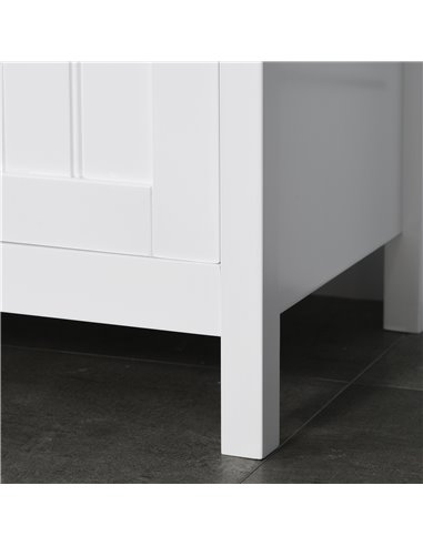 Kleankin Tall Bathroom Cabinet, Freestanding Tallboy Storage Unit with Drawer and Adjustable Shelf for Living Room, White